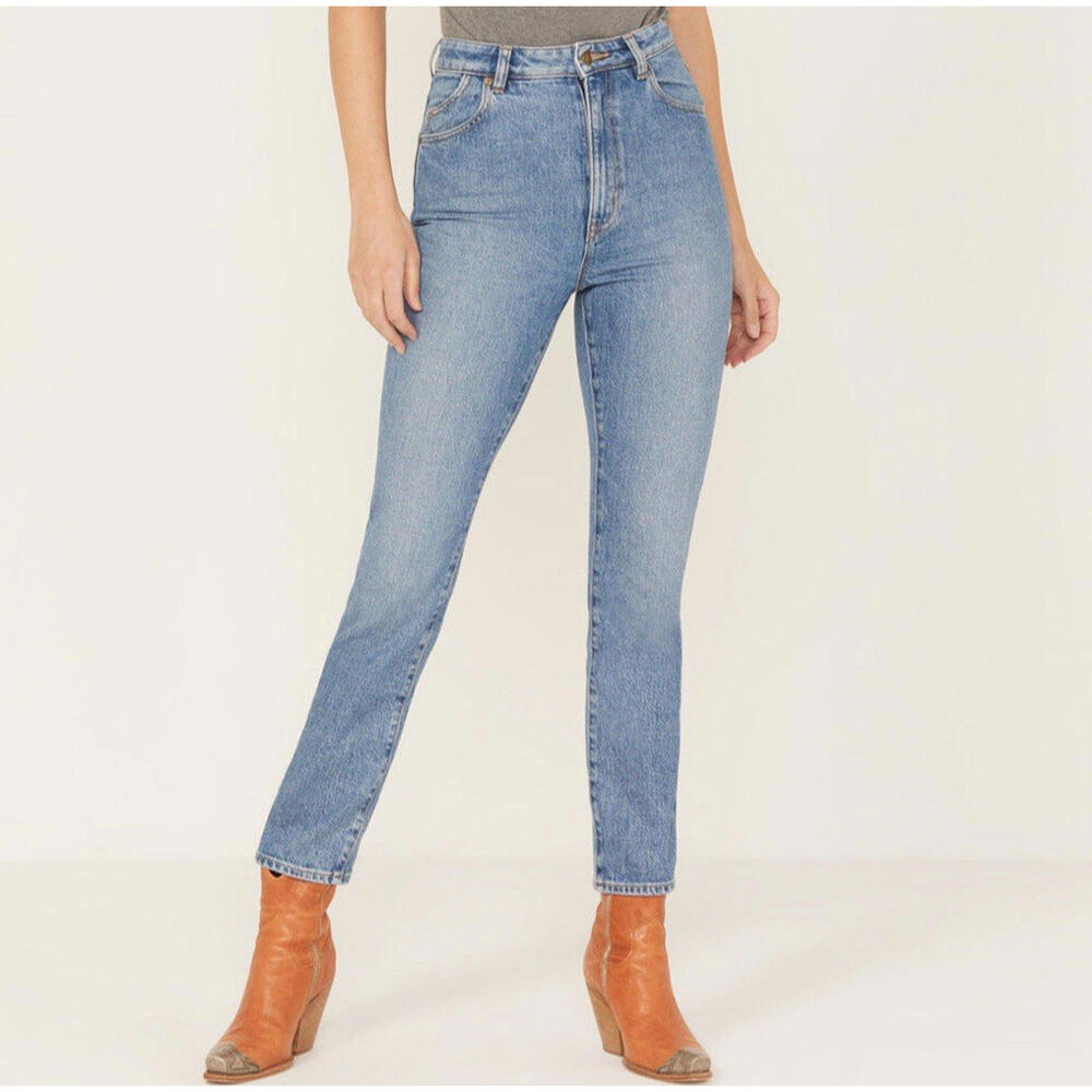 ROLLA'S Size 25 (2) Dusters High Rise Slim Straight Jeans NEW Tapered‎ Leg $129